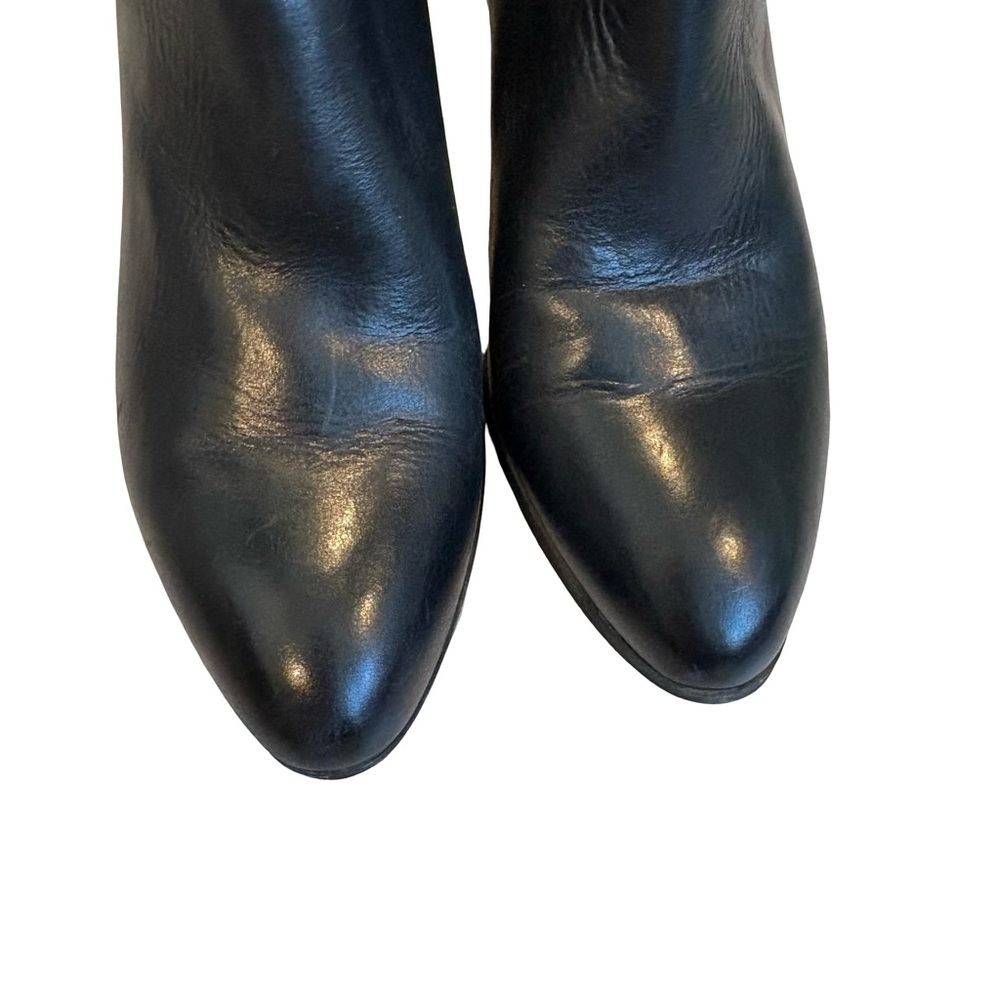 Frye Megan Black Leather Ankle Boots Western Minimalist Coastal Cowgirl, Sz 8.5 - Picture 14 of 16